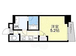 SPコート四ツ木 3階1Kの間取り