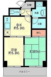 エコーピア 2DKの間取図画像