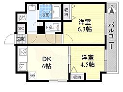 ティモーネ押上トゥーレ 2DKの間取図画像