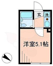 シャンテ京島 1Kの間取図画像