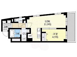 プレセダンヒルズ向島イースト 1LDKの間取図画像