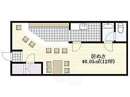 第2金田マンション ワンルームの間取図画像