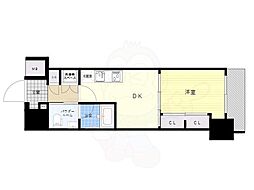 プレミアムキューブ亀戸 1DKの間取図画像