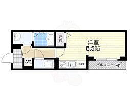 ウィンドテラスセカンド八広4 1Kの間取図画像