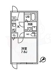 T's Cuoreお花茶屋 1Kの間取図画像