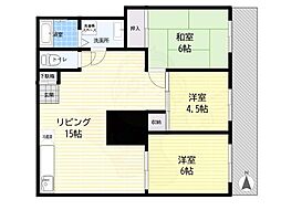 タウンハイツ亀有2号棟 3LDKの間取図画像