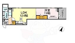 D-Neuk 1LDKの間取図画像