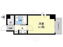 S-FORT錦糸町 1Kの間取図画像