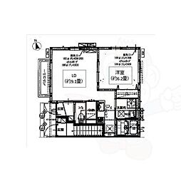 アムール3292 1LDKの間取図画像