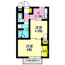 メゾンオザワ 102 ｜ 群馬県高崎市鼻高町（賃貸アパート2K・1階・32.40㎡） その2