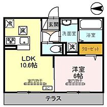 Ｄ－ＲＯＯＭ並榎町 102 ｜ 群馬県高崎市並榎町（賃貸アパート1LDK・1階・40.04㎡） その2