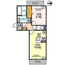 Ｄ－ＲＯＯＭ並榎町 101 ｜ 群馬県高崎市並榎町（賃貸アパート1LDK・1階・42.93㎡） その2