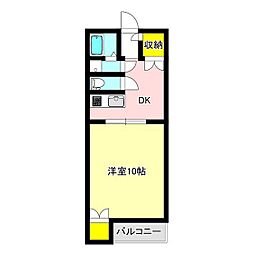 クオリティハイツ北村 1DKの間取図画像
