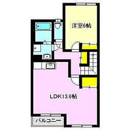 スプリームY2 1LDKの間取図画像