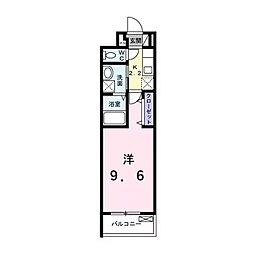 ブリランテ 1Kの間取図画像