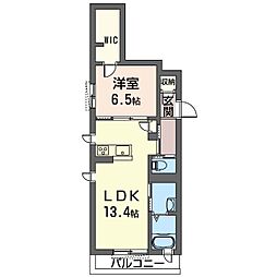 ラルゴコリーナ 1LDKの間取図画像