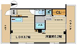 ハイツエイフク 1LDKの間取図画像