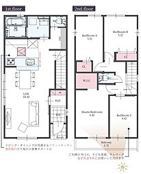 物件画像 南船橋２丁目　１期２棟　駐車２台可能　４LDK