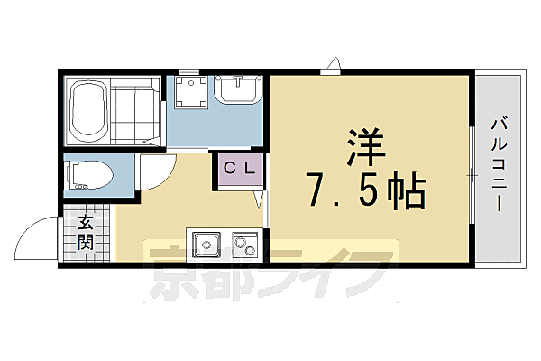 仮）Ｄｏｌｃｅ御所西（ドルチェ御所西） 302｜京都府京都市上京区北兼康町(賃貸アパート1K・3階・26.49㎡)の写真 その2