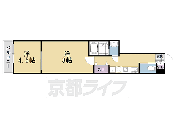 Ｌａ　Ｆｉｔｅ　ＮＩＪＯＪＯ 102｜京都府京都市中京区大文字町(賃貸マンション2K・1階・34.32㎡)の写真 その2