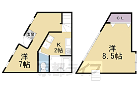 ローラン宇多野 2 ｜ 京都府京都市右京区宇多野御池町（賃貸アパート2K・1階・40.00㎡） その1