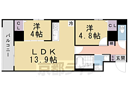 京都府京都市下京区佐女牛井町（賃貸マンション2LDK・6階・55.50㎡） その2