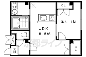 京都府京都市下京区中堂寺櫛笥町（賃貸マンション1LDK・1階・30.01㎡） その2