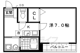 京都府京都市南区吉祥院西ノ庄東屋敷町（賃貸アパート1K・2階・25.30㎡） その2