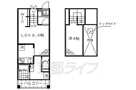 京都府京都市下京区朱雀正会町（賃貸アパート1LDK・2階・40.36㎡） その2