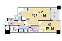 阪急京都本線 大宮駅 徒歩4分の賃貸マンション 2階1LDKの間取り