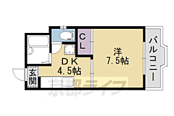 JR山陰本線 丹波口駅 徒歩5分の賃貸アパート 1階1DKの間取り