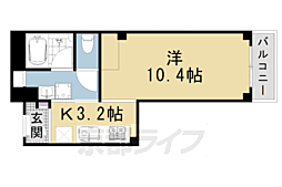 阪急京都本線 京都河原町駅 徒歩7分の賃貸マンション 5階1Kの間取り