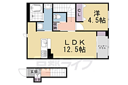セレーネ 2階1LDKの間取り