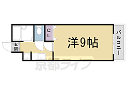 コモド嵯峨 2階1Kの間取り
