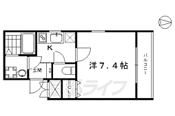 京阪本線 清水五条駅 徒歩9分の賃貸マンション 1階1Kの間取り
