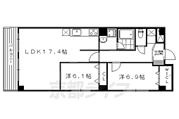 ｓａｗａｒａｂｉ御所 4階2LDKの間取り