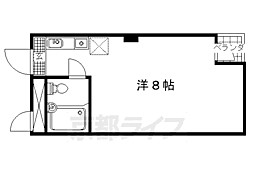 ハイツウエストロード 2階ワンルームの間取り