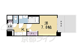 JR東海道・山陽本線 西大路駅 徒歩5分の賃貸マンション 1階1Kの間取り
