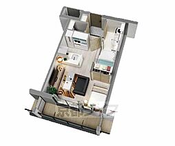近鉄京都線 東寺駅 徒歩6分の賃貸マンション 4階1LDKのリビング/ダイニング