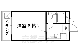 京阪本線 東福寺駅 徒歩10分の賃貸マンション 3階1Kの間取り