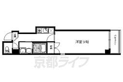 京阪本線 三条駅 徒歩3分の賃貸マンション 1階1Kの間取り