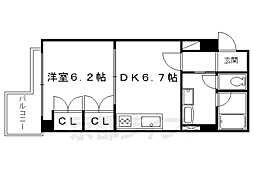メゾン・トアン 3階1DKの間取り