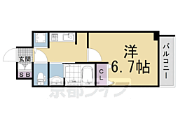 PIERISGARDEN 1Kの間取図画像