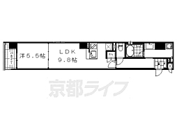 リーガル京都烏丸東 1DKの間取図画像