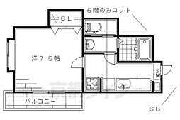 メゾンファイン 1Kの間取図画像