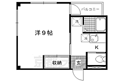まむあん荒神口 1Kの間取図画像