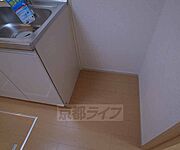 冷蔵庫を置くスペースもあります・
