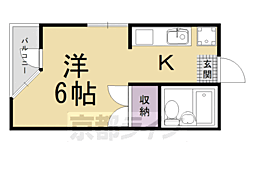 アブニールK 1Kの間取図画像
