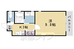 プリマード松伊 1Kの間取図画像