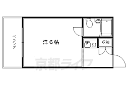マンション栄光 1Kの間取図画像